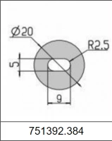Силиконовый уплотнитель круглого сечения 751392.384